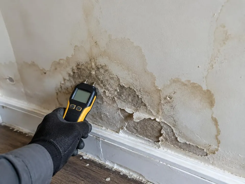Drywall Water Damage Repair service example in a residential setting