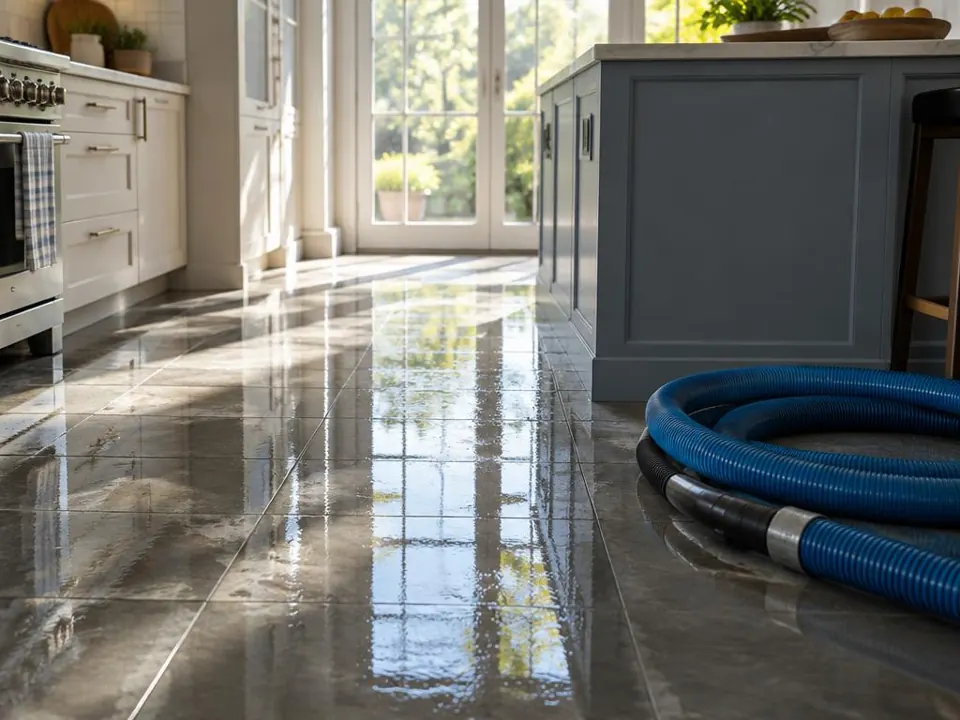 Water extraction in a kitchen setting in an illustrative service example